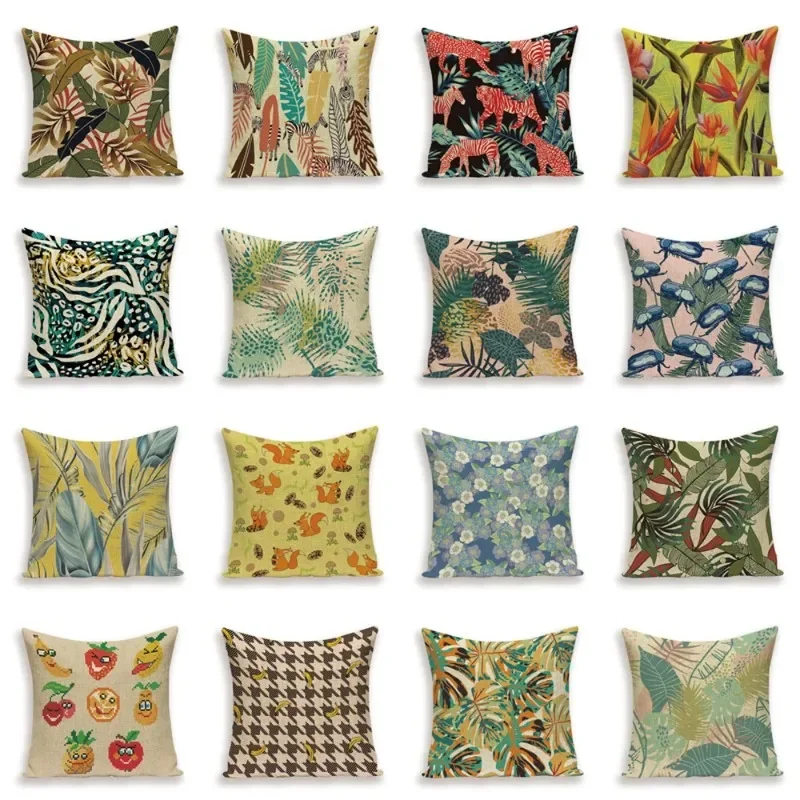 Тигр Тропическое растение декоративная подушка домашний декор чехлы для подушек