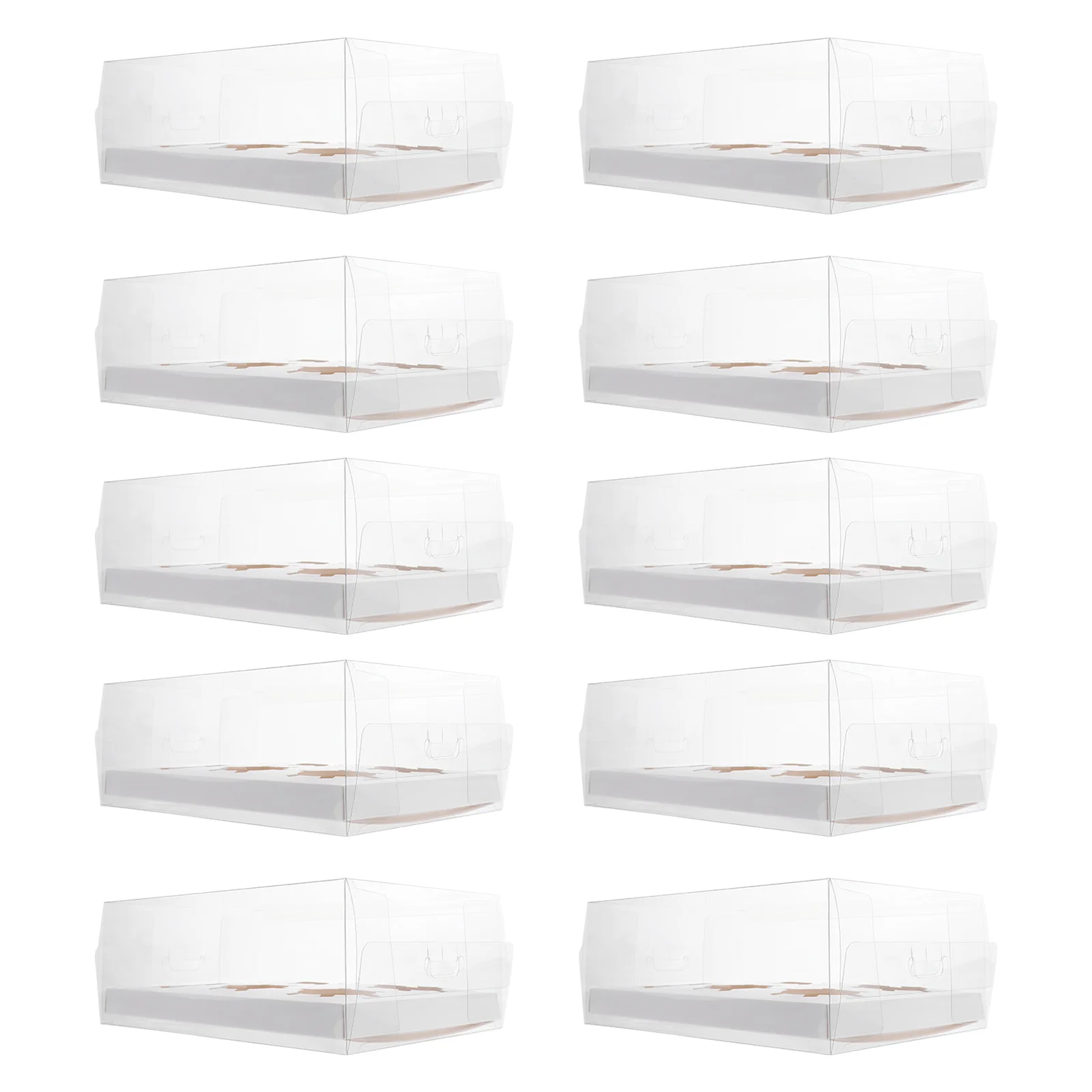 

10Pcs Cupcake Storage Cases Transparent Cupcake Packing Boxes for Bakery