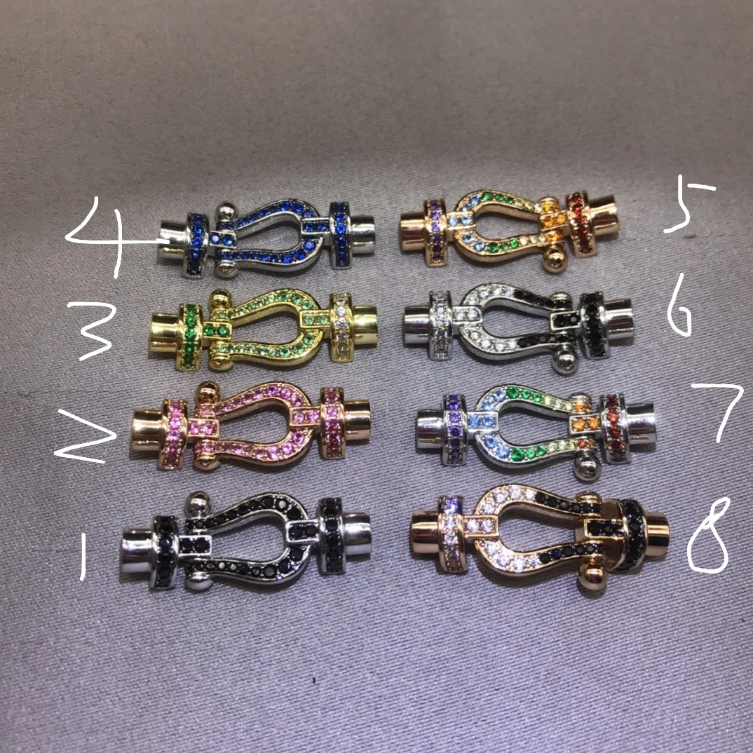 Nylon rope high version U-shaped horseshoe buckle red rope bracelet female micro studded with diamond Year hand rope ornaments