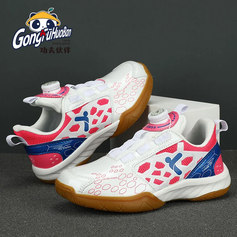 Teenager Tennis Shoes Children's Table Tennis Shoes Boys and Girls Fast Lacing Indoor Training Badminton Shoes Sneakers
