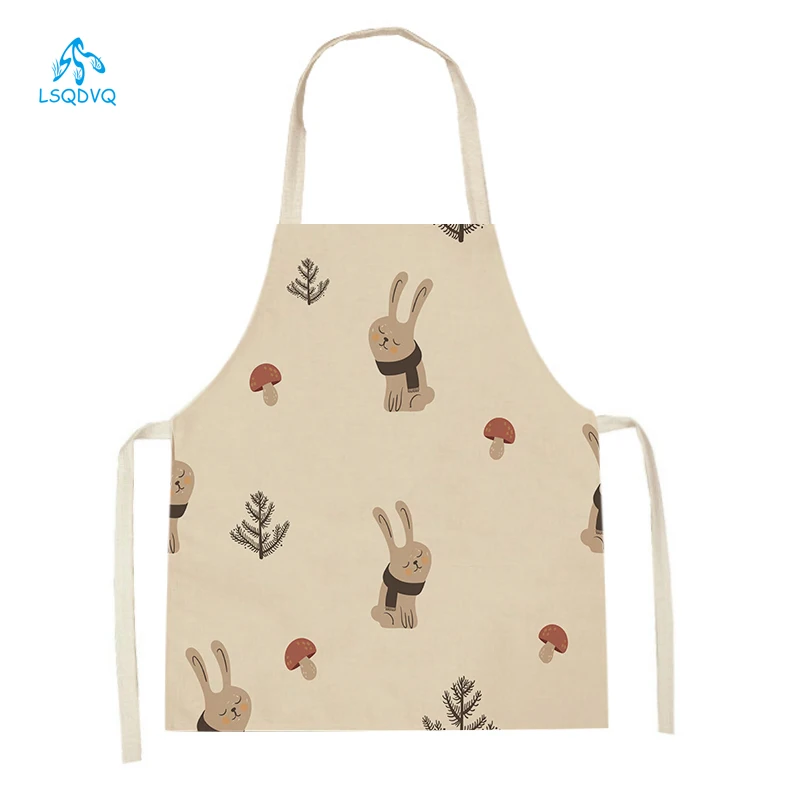 

Кухонные фартуки с принтом морских животных, ракушек, крабов, рыбок, аксессуары для домашнего приготовления, олень, ежик, крокодил
