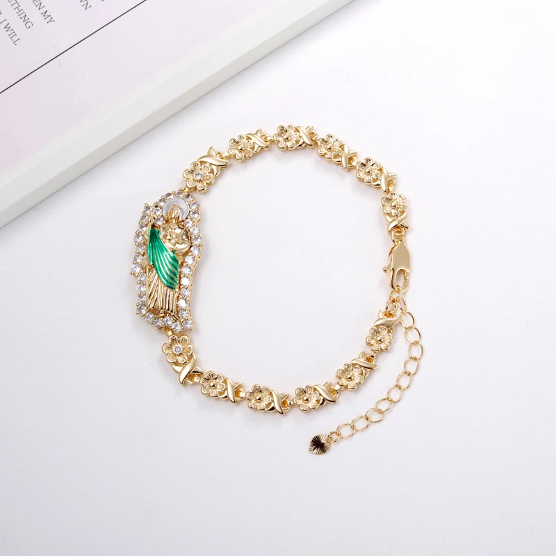 GrayBirds Роскошный браслет Сан-Джуди Кубинский Браслет Сент-Яди Бусины Религиозные