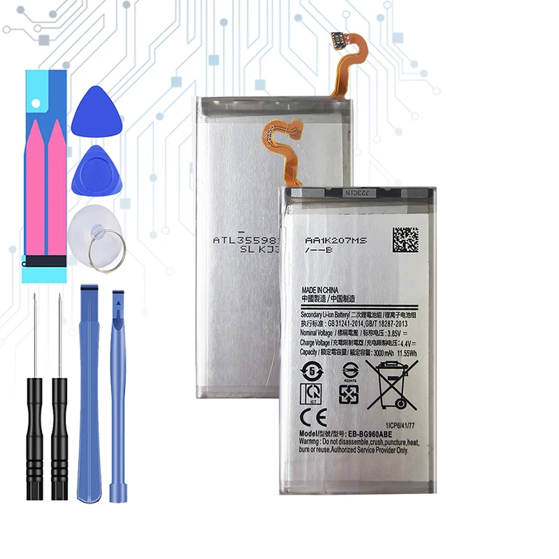 Аккумуляторная батарея для телефона Samsung Galaxy S9 G9600 EB-BG960ABE G960F G960 3000mAh Bateria Free Tools