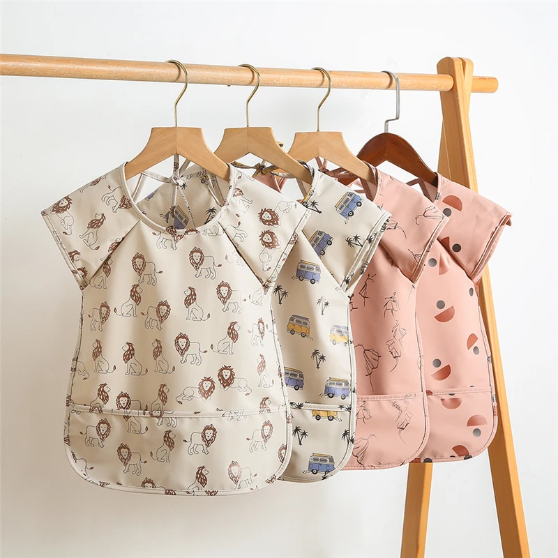 

Waterproof Baby Bibs Burp Cloths Baby Feeding Bibs For Children Cartoon Girl Boy Accessories for Eating Kids Scarf Sleeveless
