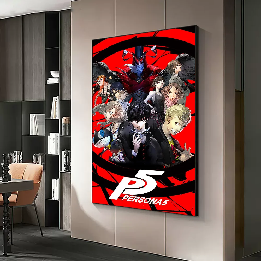 Hot Video Game Persona 5 Gaming Classic Vintage Posters Room Home Bar Cafe Decor Nordic