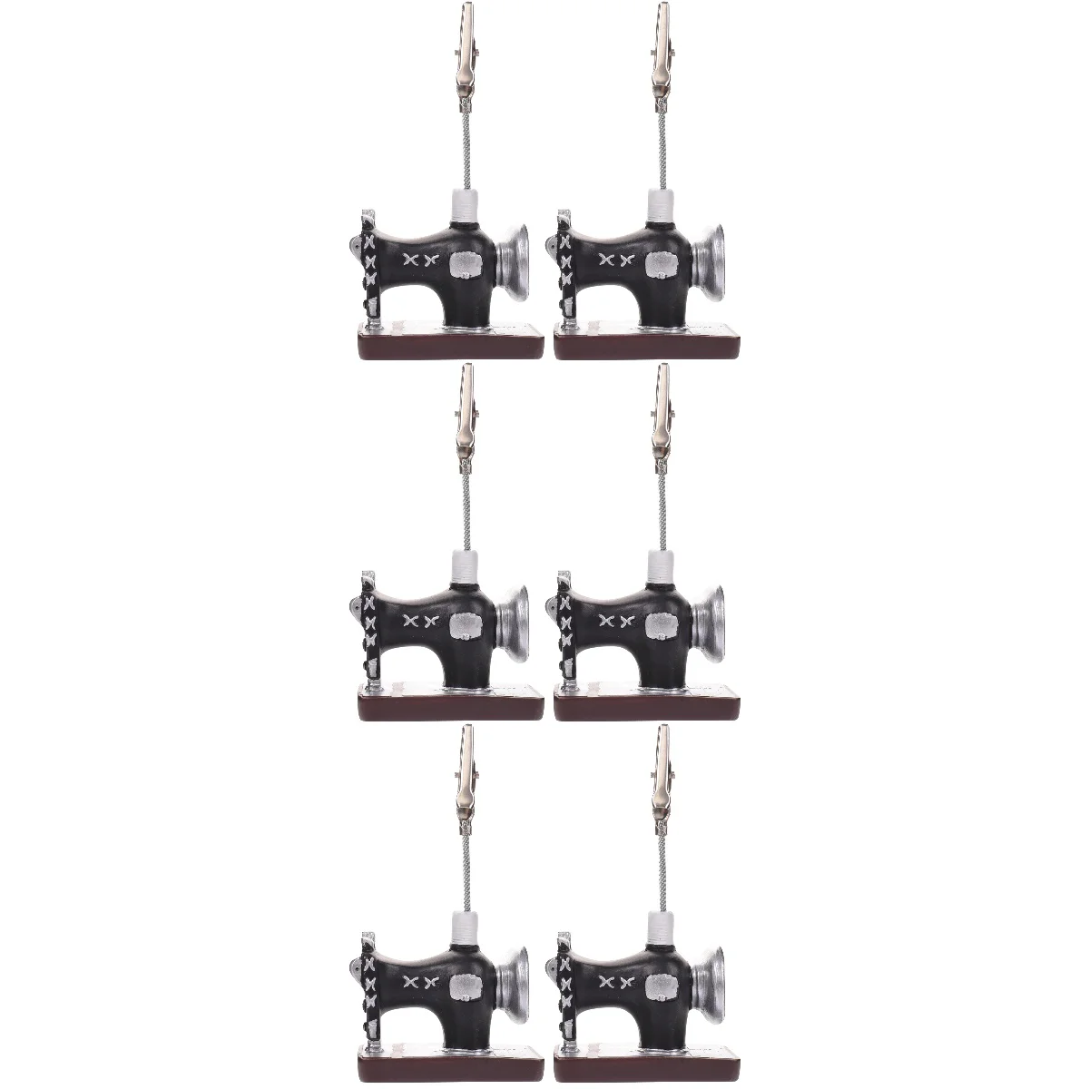 

6 Pcs Resin Memo Clips Office Business Cards Clips Vintage Holders Decorative Message Clips