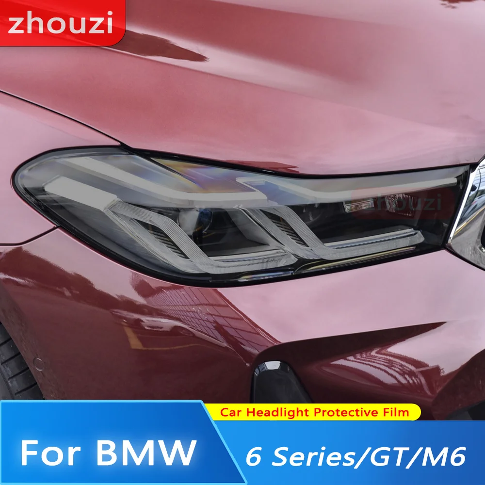 

2 шт. для BMW 6 серии F06 F12 F13 M6 GT G32 15-17 18-20, тонировка автомобильной фары, Черная защитная пленка, виниловая прозрачная наклейка из ТПУ