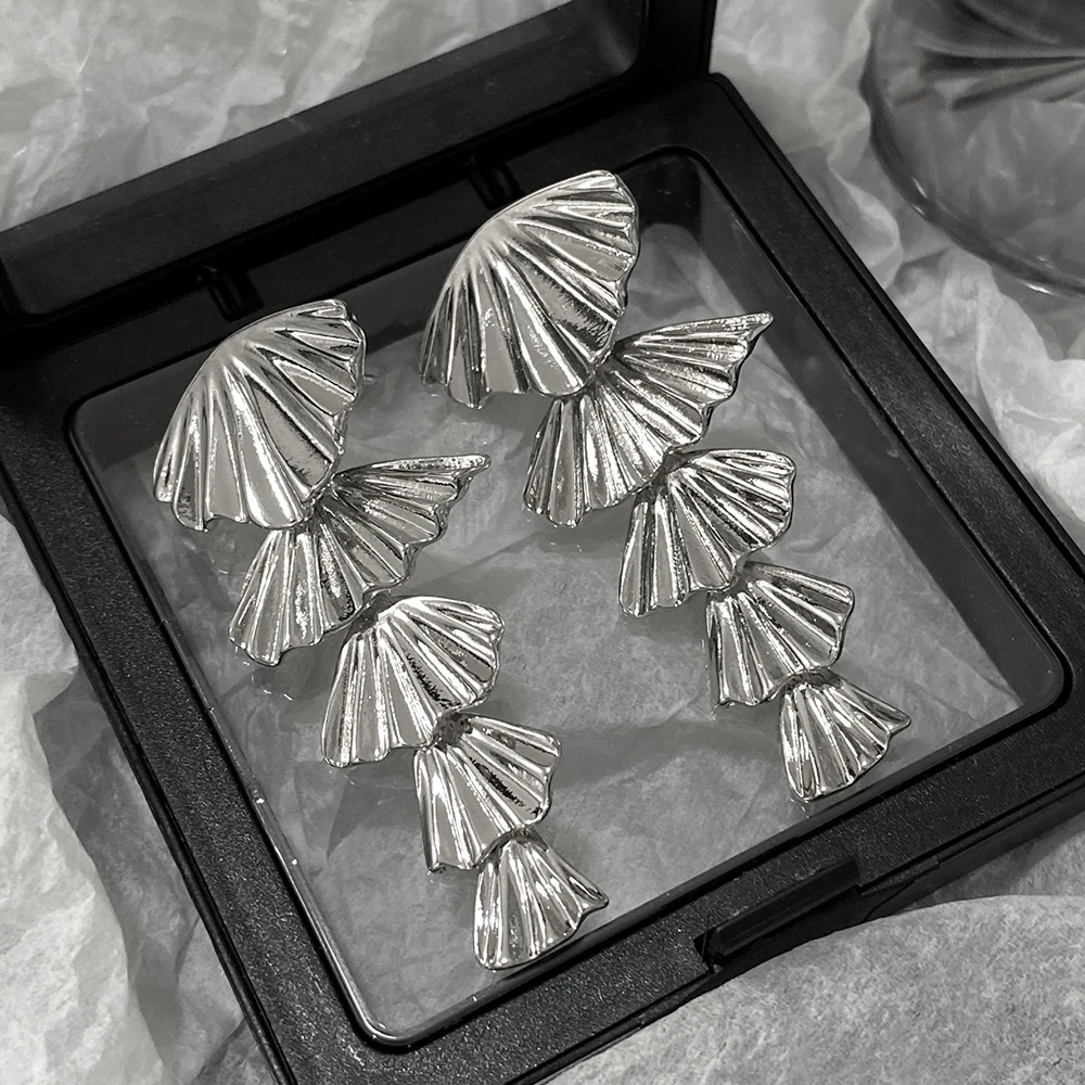 Женские многослойные серьги-подвески AENSOA длинные Винтажные серьги неправильной