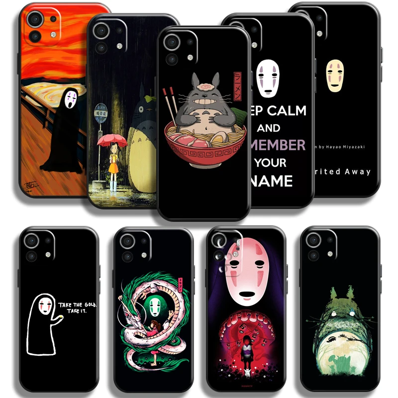 

Spirited Away Totoro No Face Man For Xiaomi Mi 11 Mi 11 Lite 5G Phone Case Silicone Cover Coque Carcasa Soft Black TPU