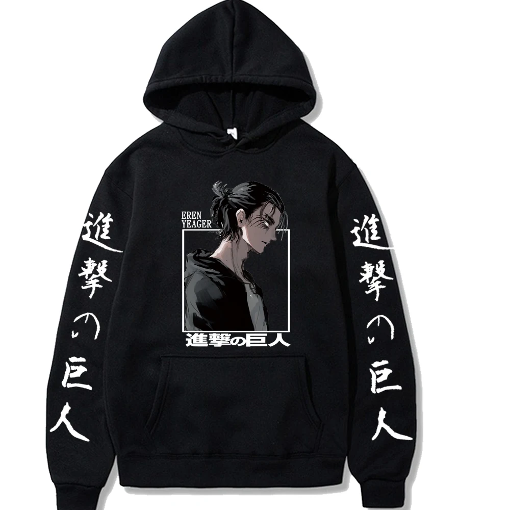 

Anime Attack on Titan Hoodies Men Women Sweatshirts Fashion Eren Yeager Anime Hoodie Boys Girls Long Sleeve Loose Hip Hop Tops