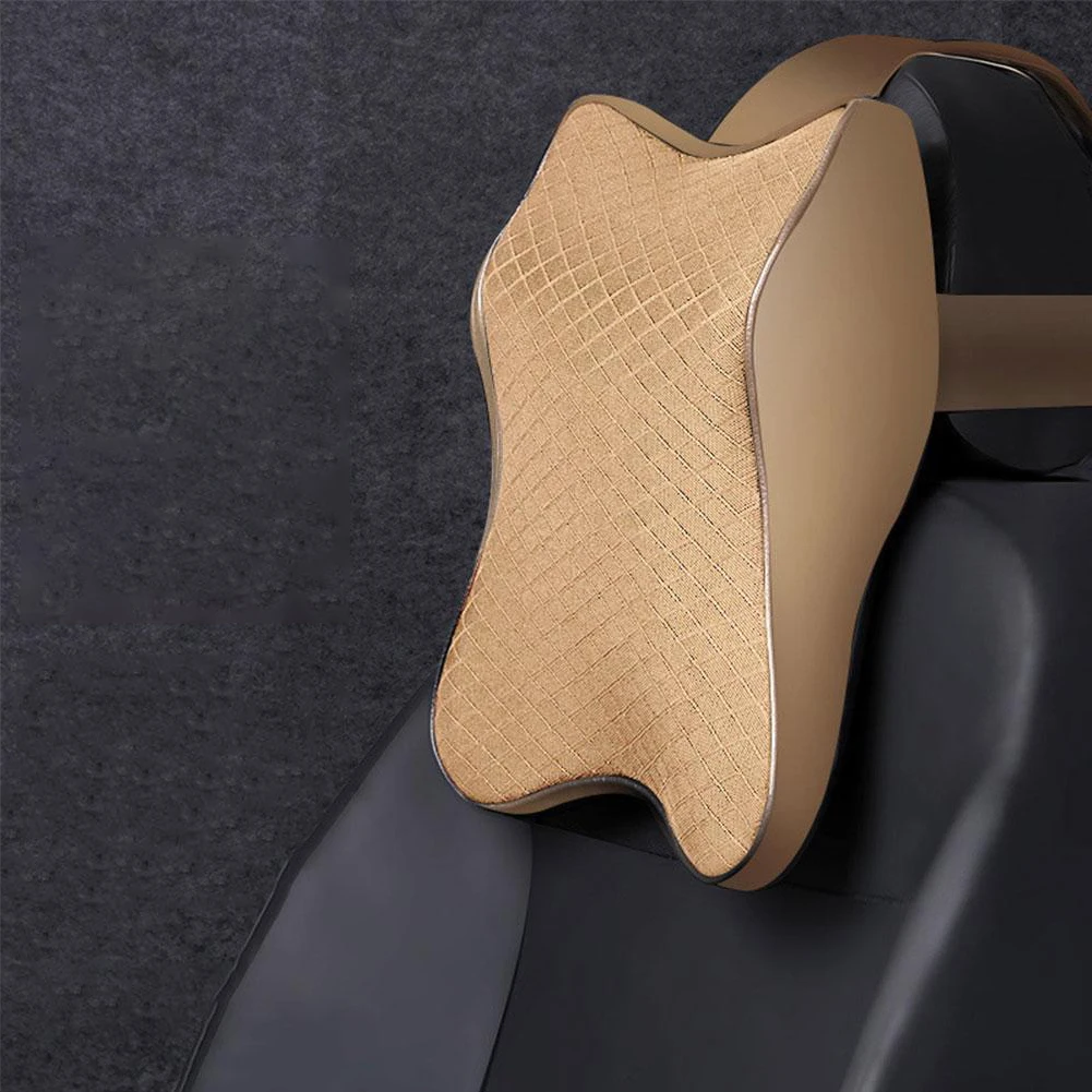 

Автомобильная дорожная подушка для поддержки головы и шеи, автомобильная дышащая тканевая подушка для Tesla модели 3/Y/S/X, аксессуары