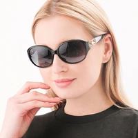 plastic fashion black uv400 rhinestone women high quality vintage polarized sunglasses xd 6122