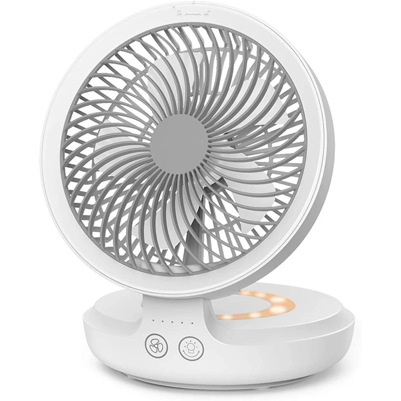 

USB Desk Fan Rechargeable Portable Oscillating Table Fan, Personal Fan Foldable Desktop Fans Cooling For Home Bedroom