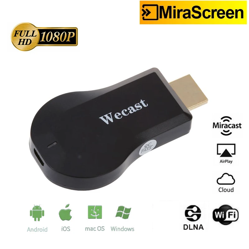 

ТВ-приемник C2 +, 1080P Full HD, Wi-Fi, HDMI-совместимый, Miracast, для Airplay, DLNA, Wecast, зеркальный экран
