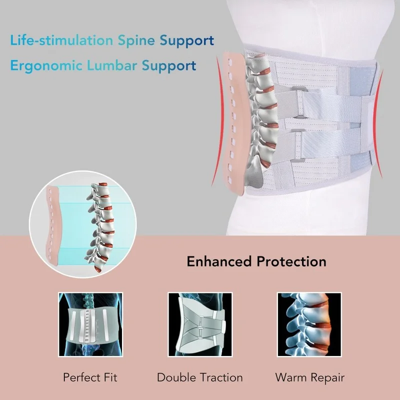 

Lumbar Support Belt Disc Herniation Orthopedic Strain Pain Relief Corset for Back Posture Spine Decompression Brace Dropshipping