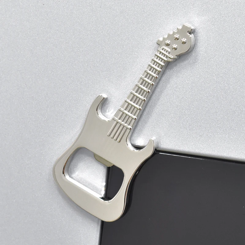 

Creative Guitar Bottle Opener Fridge Magnets Home Decoration Wedding Gifts Metal Magnetic Stickers Cute Guitar Fridge Stickers