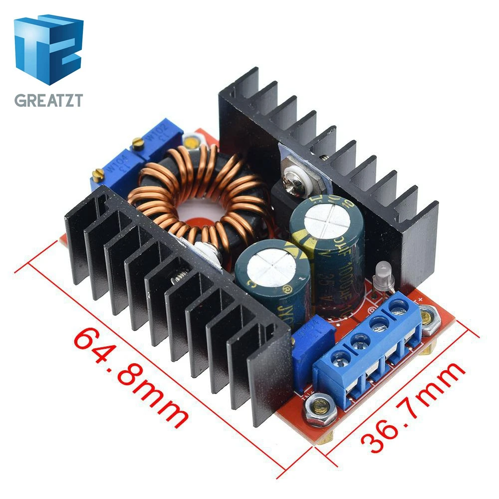 Преобразователь DC-DC CC CV Buck Boost Converter 9-35 to 1-35V 80W Booster DC Step Down Up Adapter Module Adjustable Voltage Regulator on.