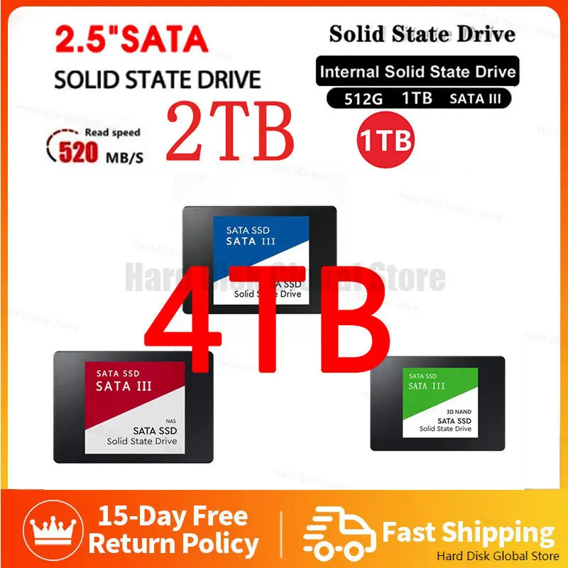 

2.5Inch SATAIII ssd 1TB SSD Portable Hard Drive Drive for Laptop Desktop Internal Solid State Drive Hard Drive