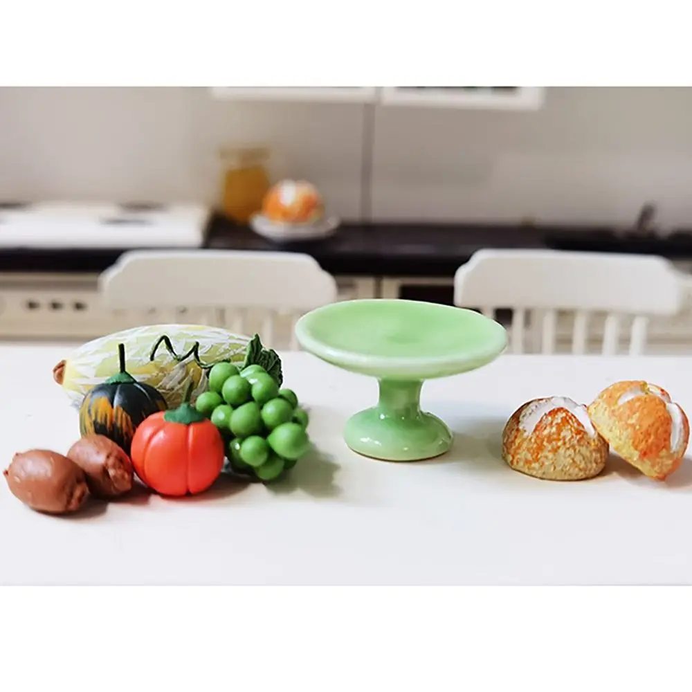 Модная Керамическая форма для кукольного домика 1:12 тарелка фруктов миниатюрная