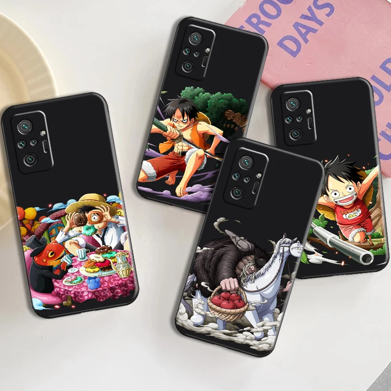 

ONE PIECE Anime Phone Case For Xiaomi Redmi Note 9 7 7A 9T 9A 9C 9S 9 8 Pro 8T 8 2021 5G Back Funda Carcasa Liquid Silicon