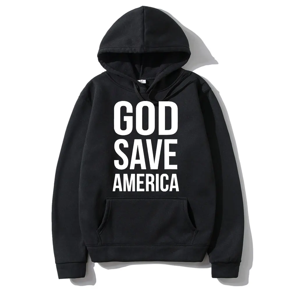 

God Save America Graphic Print Hoodie Men Women Fashion Casual Fleece Cotton Sweatshirt Coat Mens Streetwear Brand Male Hoodies