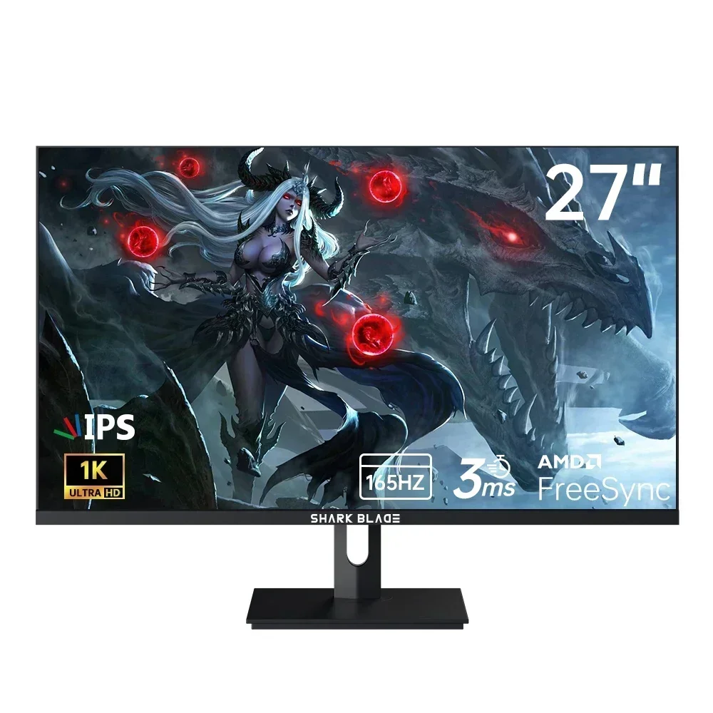 

27 Inch Monitor 144Hz 1K Gaming Display 1ms Free-sync IPS Desktop LCD Display Rotation Lift Stand HDMI DP Support PS5 HDR400