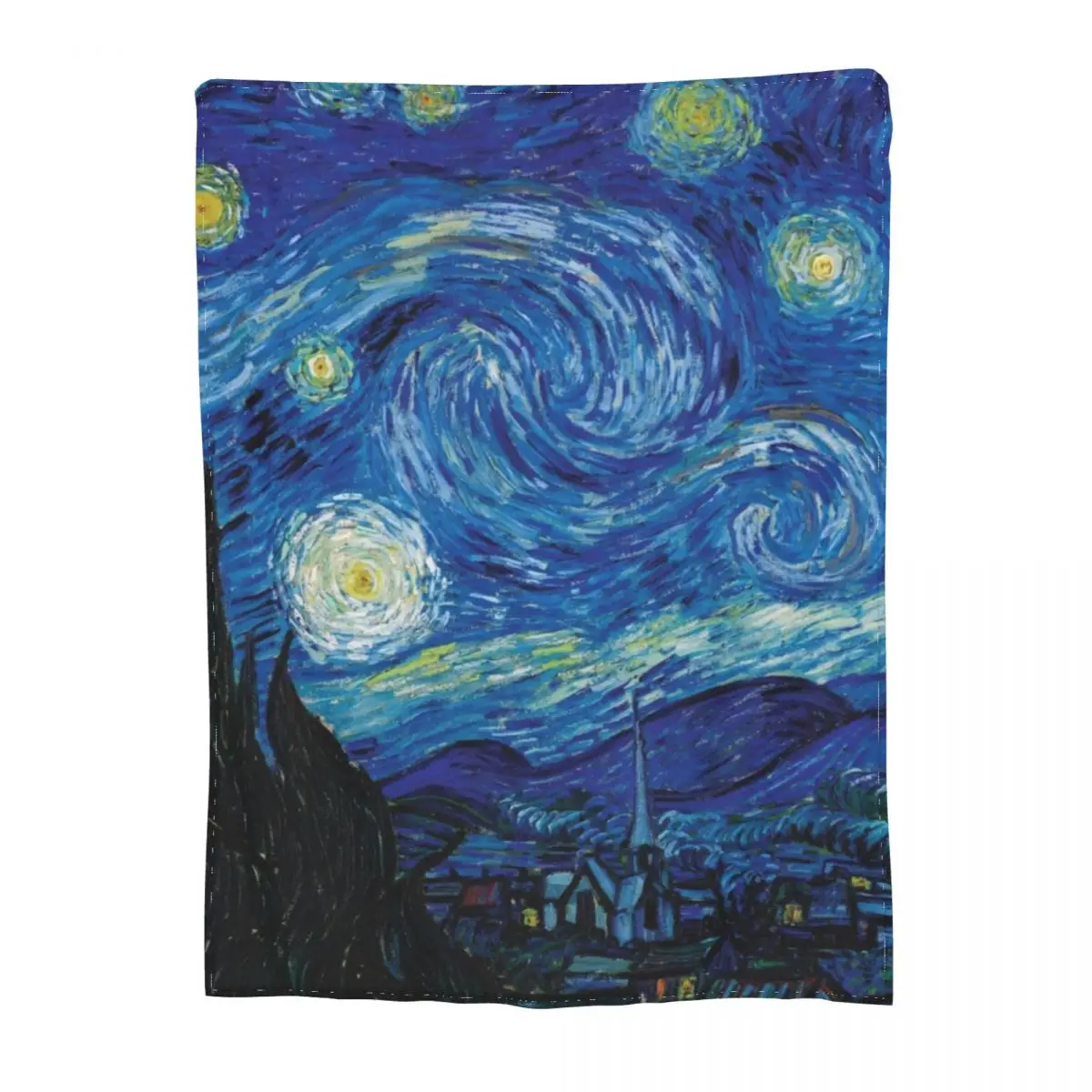 Abstract Galaxy Blanket Vincent Van Gogh Starry Night Fuzzy Fleece Blanket For Photo Shoot Super Soft Cheap Bedspread