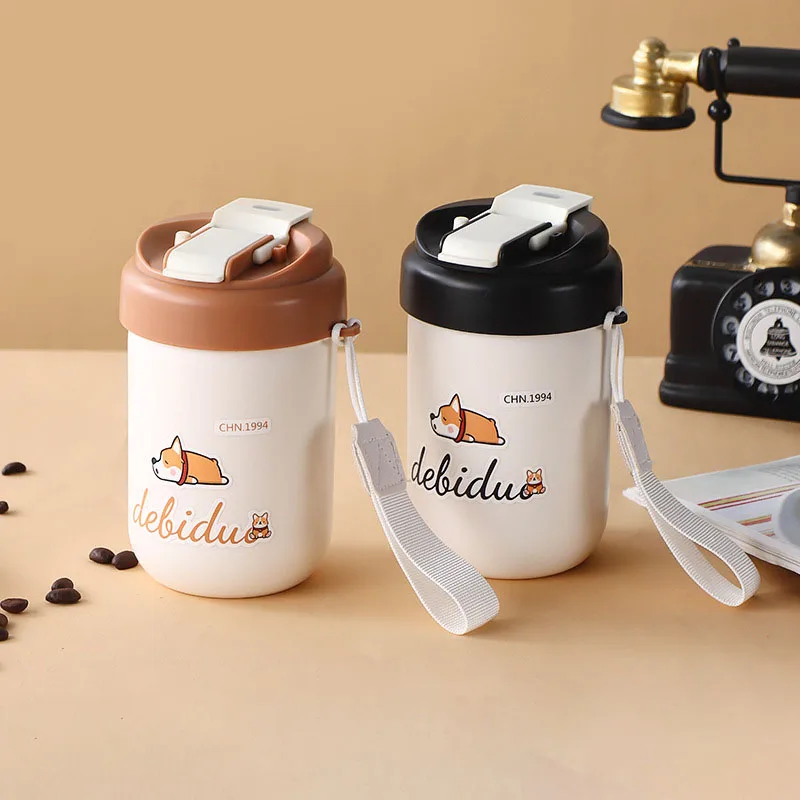 Ручная Кофейная Чашка Из Нержавеющей Стали 304 С Крышкой Автомобильная Двойными