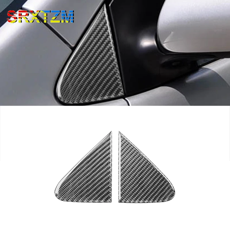 

For Toyota Corolla 2006-2012 Carbon Fiber Front Window A-pillar Rearview Mirror Triangle Cover Trim Car Exterior Accessories