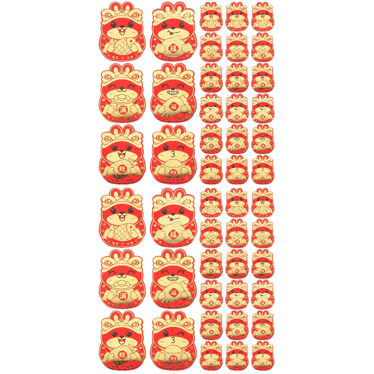 

48 Pcs 2023 Red Envelope Rabbit Gifts Chinese Hongbao Money Bag Cash Envelopes Paper Spring Festival Supplies