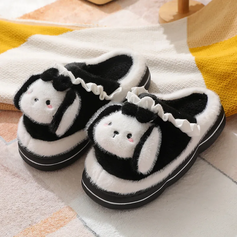 

Женские милые осенне-зимние домашние утепленные плюшевые хлопковые тапочки 2023 в европейском и американском стиле, 4502