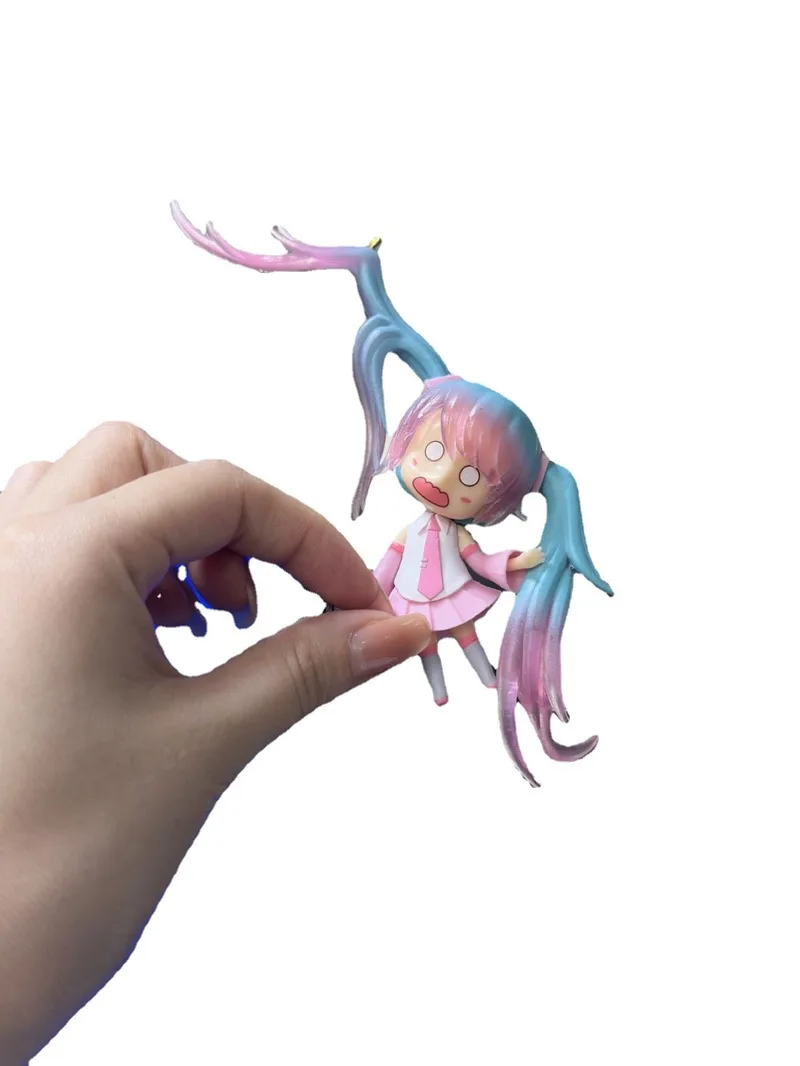 

Mini cute Hatsune Miku hand-operated doll peripheral animation mobile phone key chain pendant