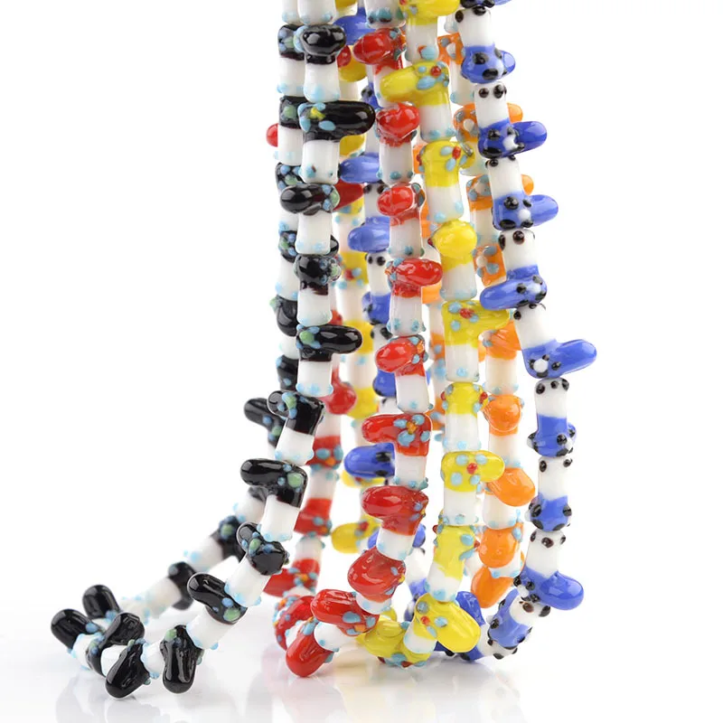 

10pcs/lot Colorful Lampwork Beads Shoe lampwork Loose Beads Spacer Beads For Jewelry Making DIY Necklace Bracelet Accessories