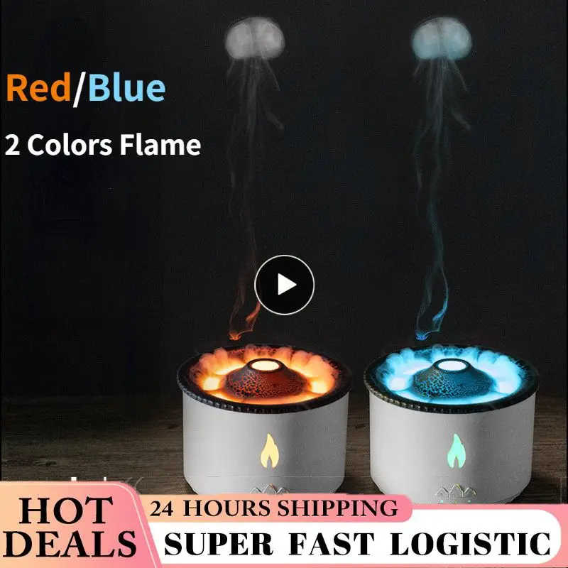 

Usb Night Light Lamp 1 Pcs Air Humidifier Essential Oil Diffuser Fragrance Accessories Tools Volcanic Flame Portable 360ml