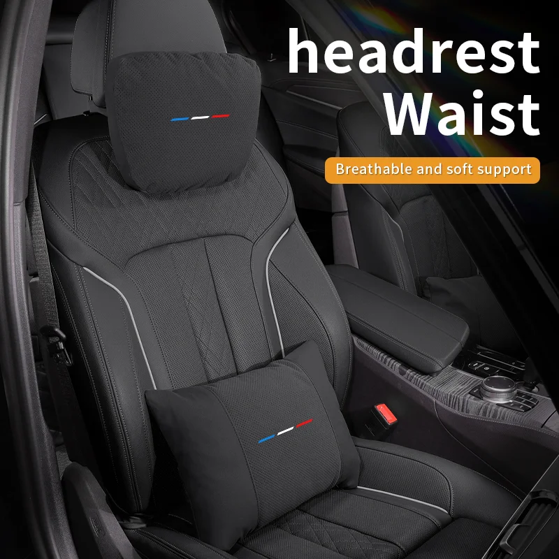 Фото Для Mercedes-Benz A B C E S V R Class CLS SLS GLB GLC GLE ML SLK Автомобильный подголовник для шеи, поддержка сиденья, поясничная подушка, мягкая подушка для шеи №2