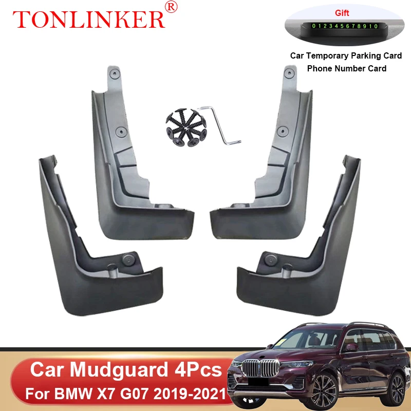 

TONLINKER Car Mudguard For BMW X7 G07 2019 2020 2021 2022 Mudguards Splash Guards Front Rear Fender Mudflaps Accessories