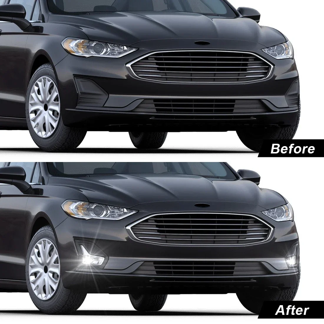 Для Ford Mondeo Fusion 2019 2020 автомобильный передний бампер в сборе DRL дневные ходовые