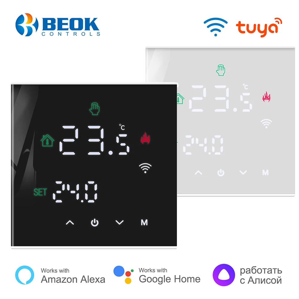 Beok Tuya Умный домашний терморегулятор WIFI теплый напольный термостат для электрического отопления регулятор температуры газовый котел Яндекса - Апрельский топ товаров с Али