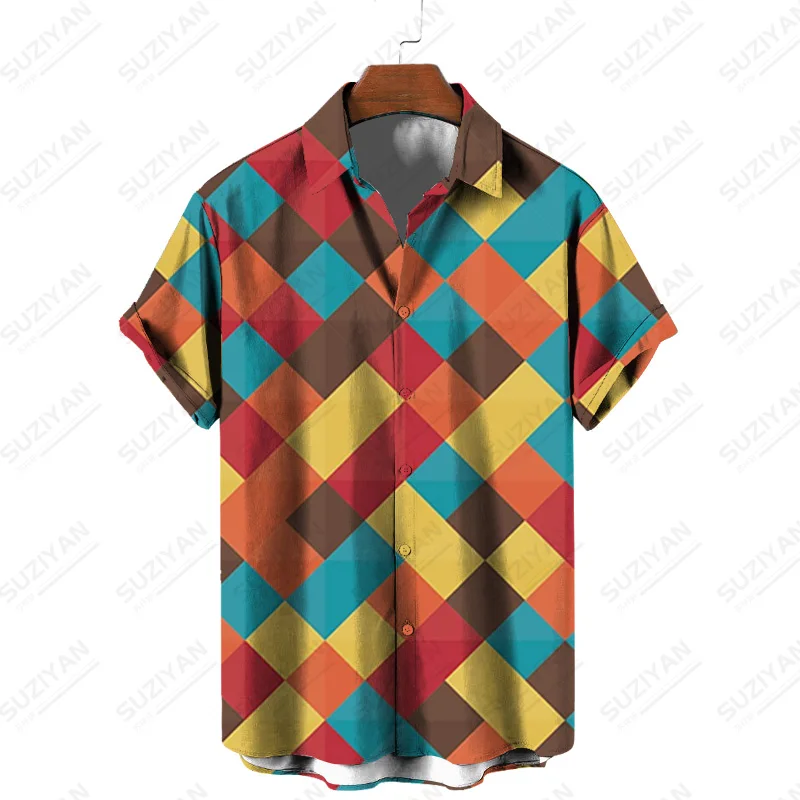 

Linen Shirt Men Dress Shirt Hawaiian Shirt Shirts For Men Solid New Printing Standard-Fit Shirts 2022 Street