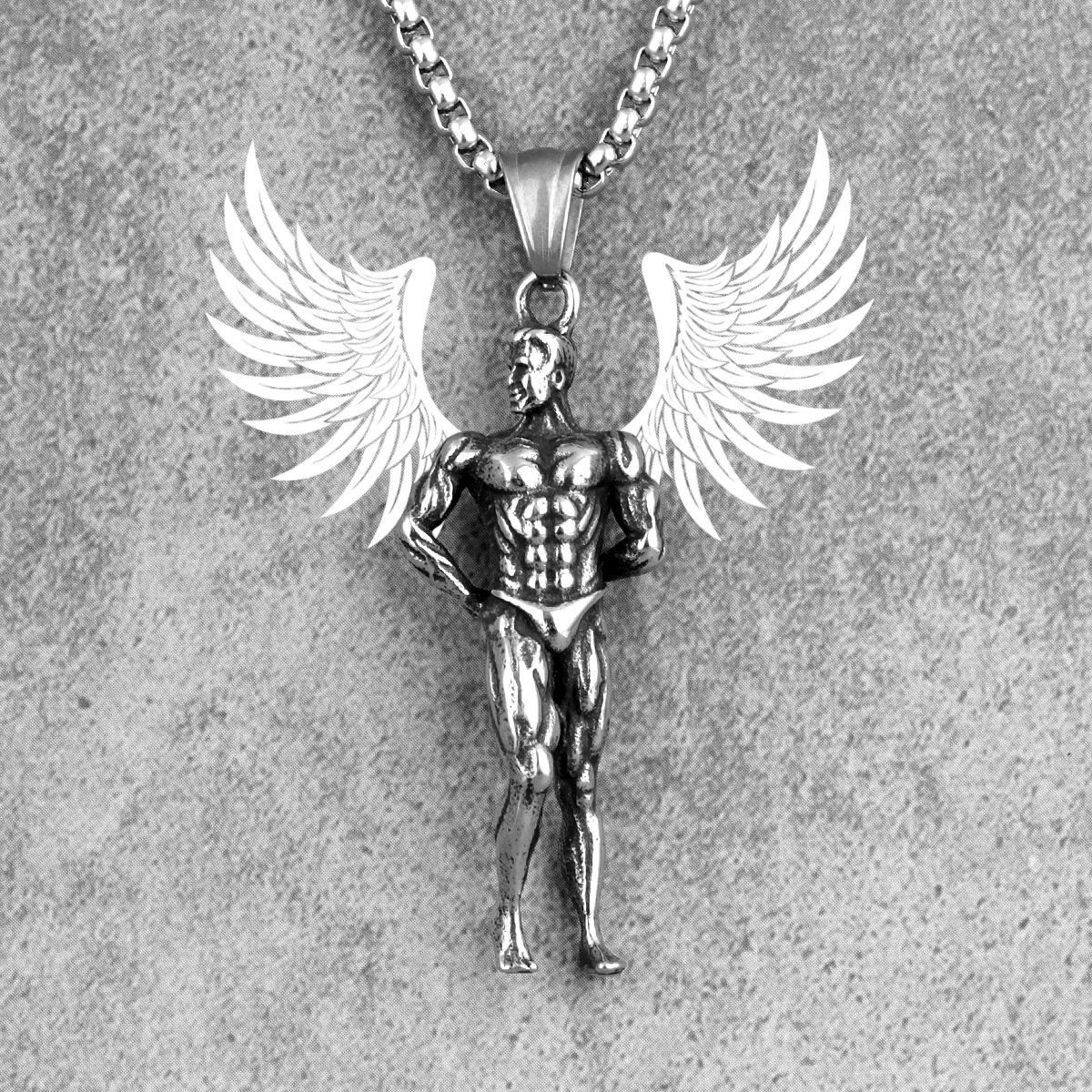 

Bodybuilding Fitness Long Men Necklaces Pendants Chain Punk for Boyfriend Male Stainless Steel Jewelry Creativity Gift Wholesale