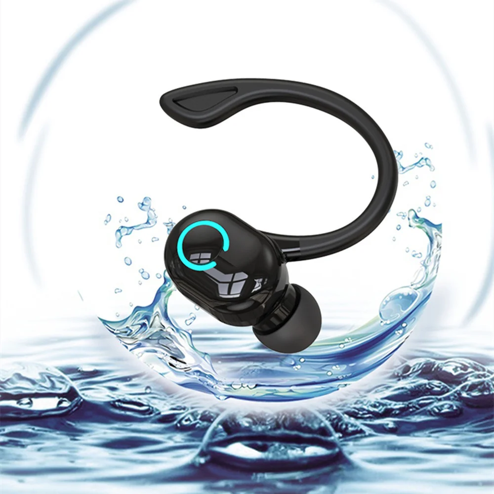 Wireless Earphones Bluetooth headset Mini ear hook sports anti loss music call hidden earplugs With Mic for Smart Phone