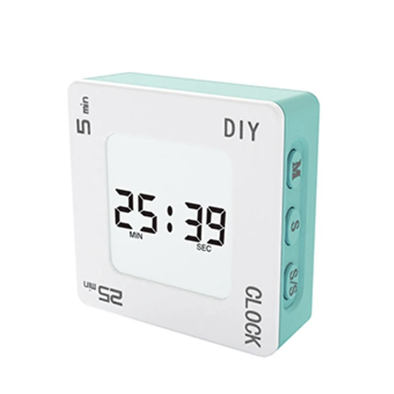 

Square Alarm Clock with Four Modes DIY Time Management Timer Reminder for Women New Dropship