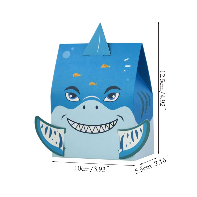 10 шт. бумажная Подарочная коробка для конфет с изображением морской акулы |
