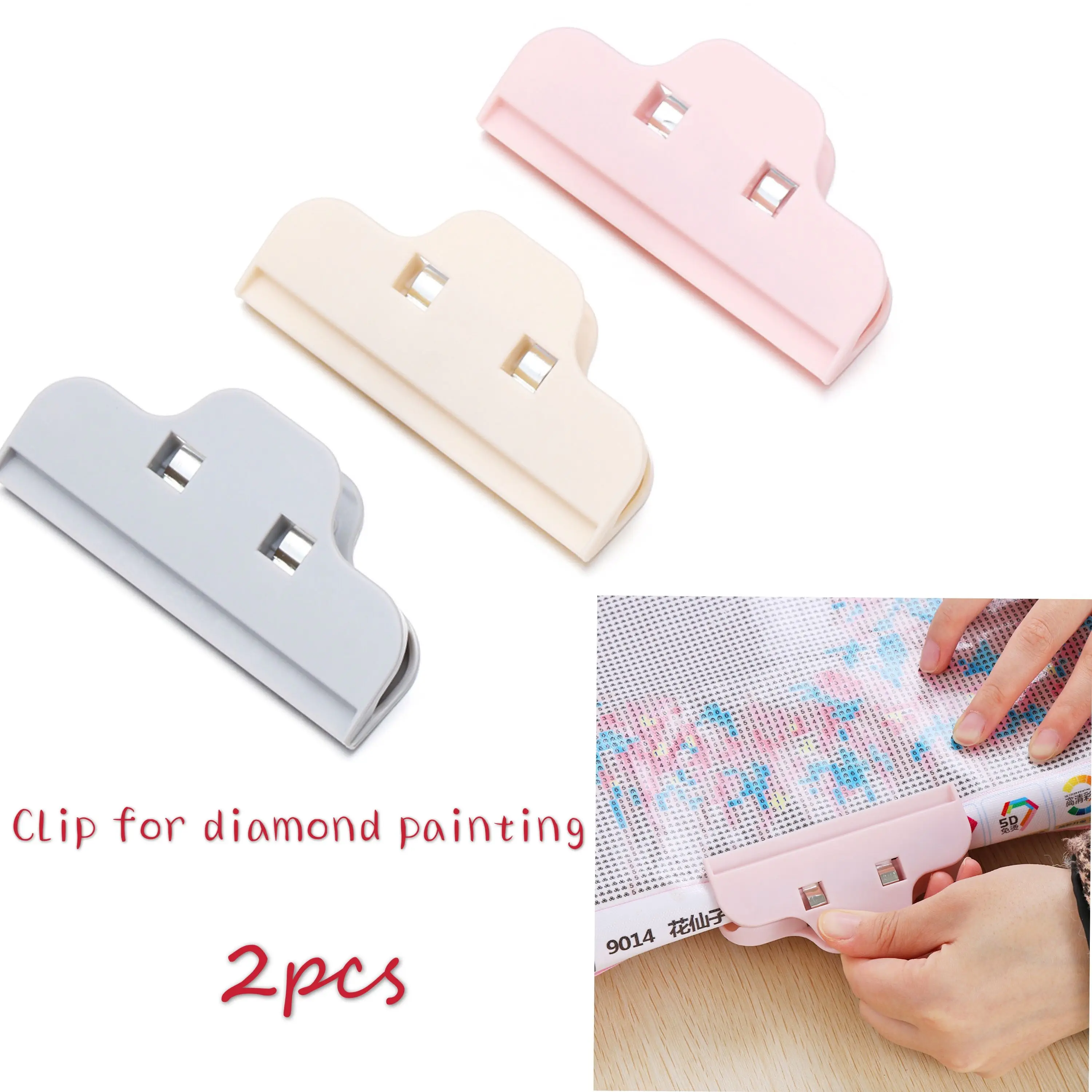 

2pcs/set Practical Convenient craft DIY tools Clip Sealing Clamp Cross Stitch Tool Diamond Painting Accessories