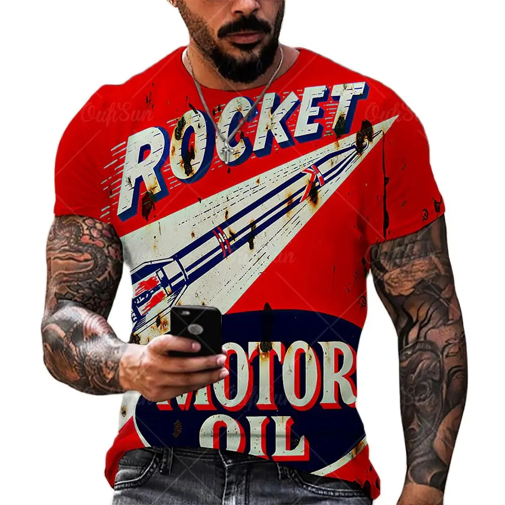 

Summer Fashion Vintage Men's Polyester T-Shirt Streetwear Oversized Men T Shirts Harajuku Round Neck Short Sleeve Men Clothing