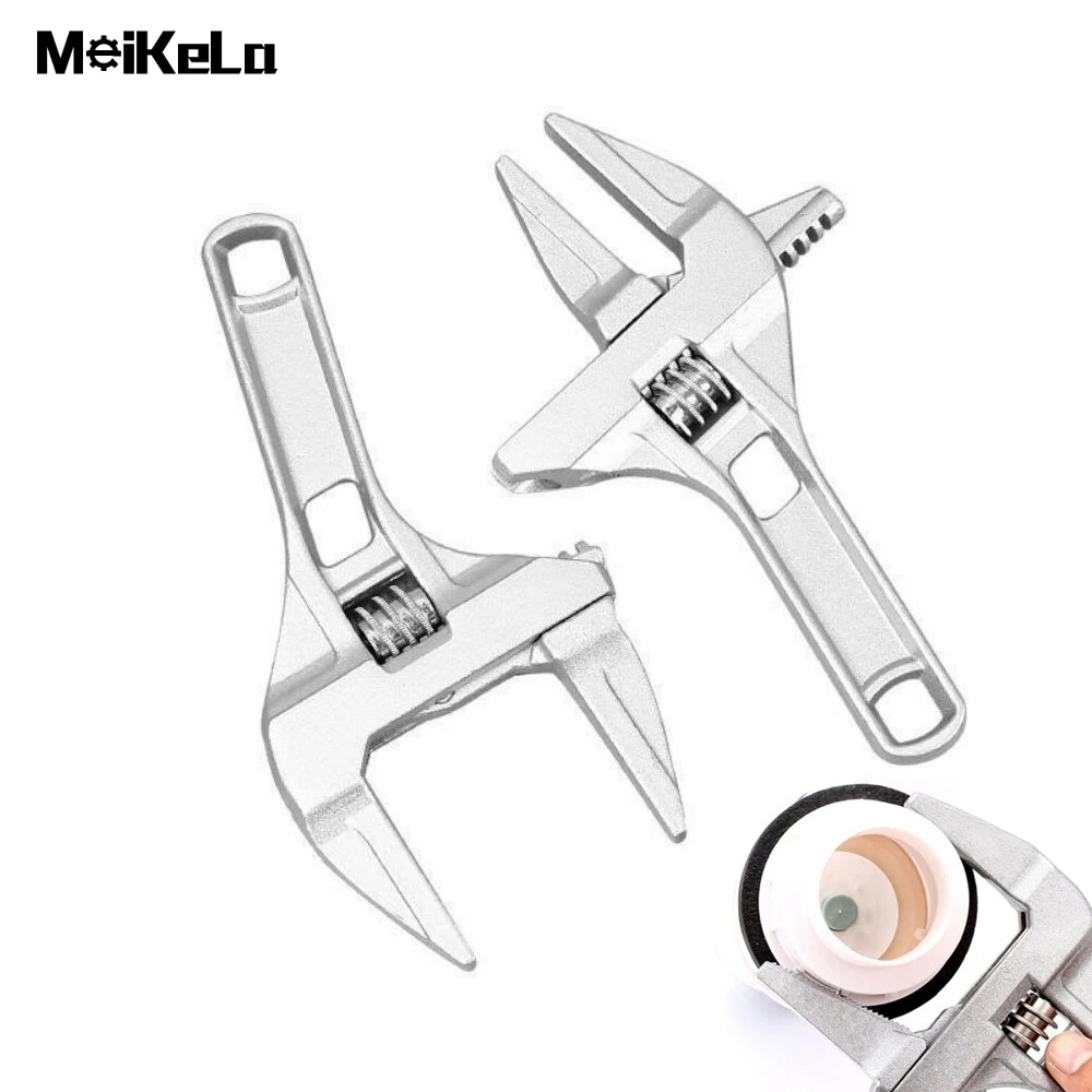 Multi-function Sanitary Wrench Aluminium Alloy Short Handle Large Opening Wrenches Universal Spanner Repair Tool for Water Pipe