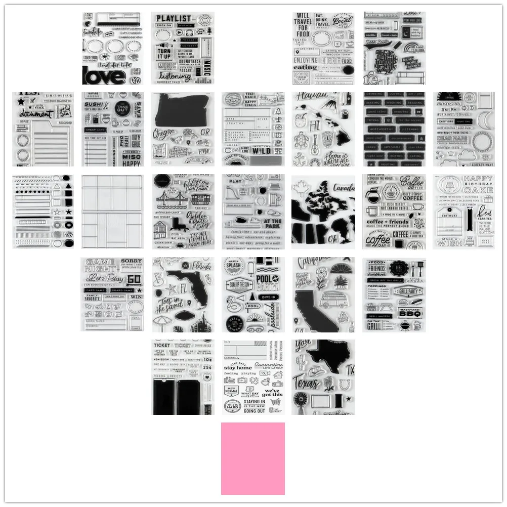 2021 новый английский прозрачный штамп/печать для сделай сам