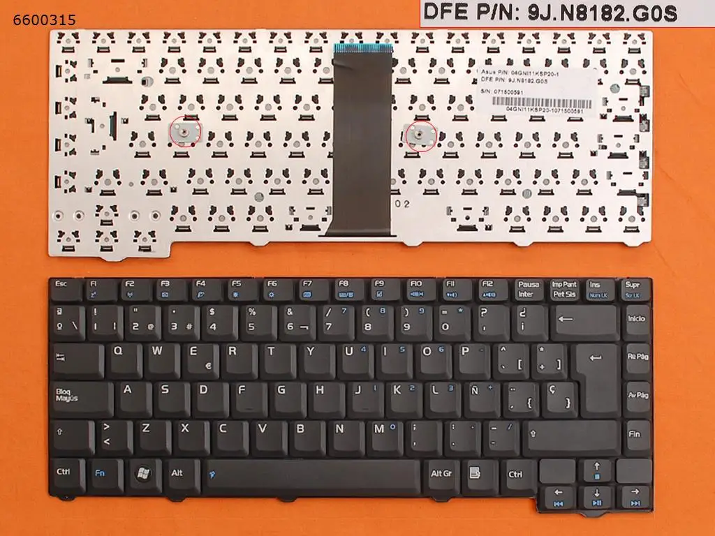 

SP Laptop Keyboard for ASUS F2 BLACK