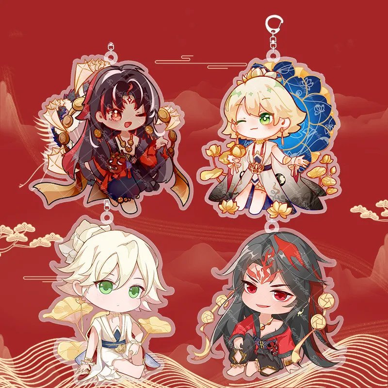 

Onmyoji брелок мужской Аниме акриловый брелок для ключей женский брелок для ключей цепочка для брюк детей подвеска Высокое качество брелок из сплава брелок