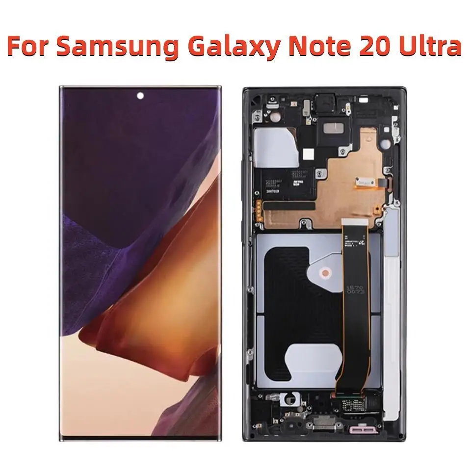 

Original Display For Samsung Galaxy Note 20 Ultra Display With Frame 6.9" For Note20 Ultra SM-N986F LCD Touch Screen Panel